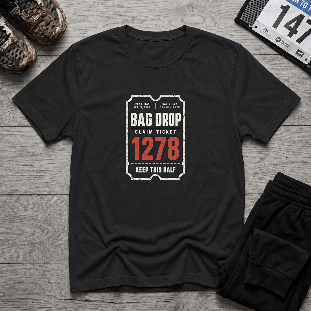 Bag Drop Claim Ticket T-Shirt