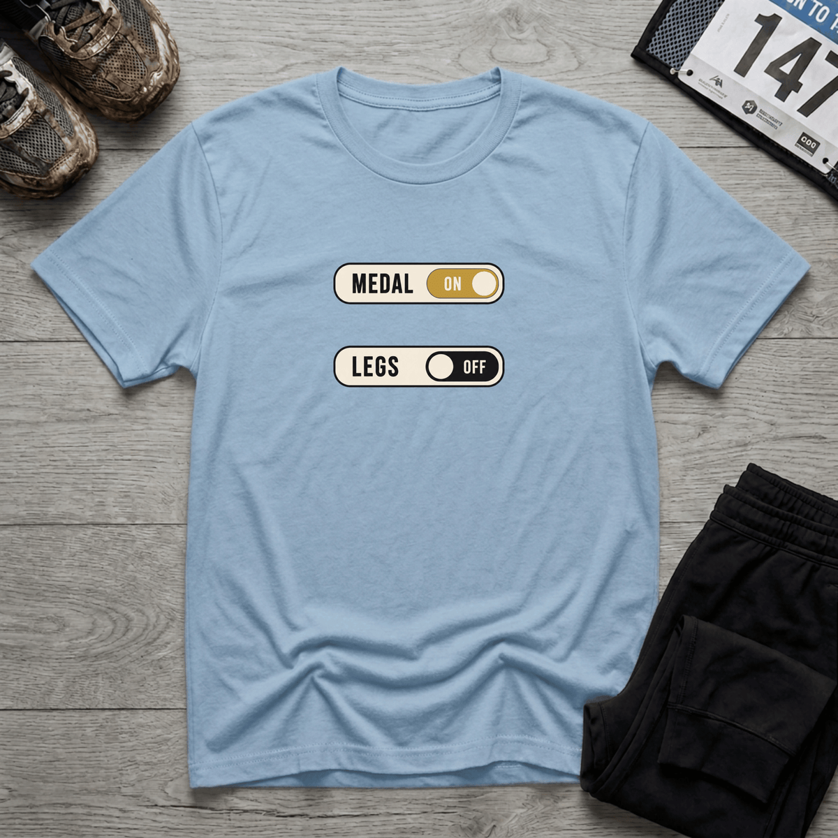 Medal On Legs Off T-Shirt