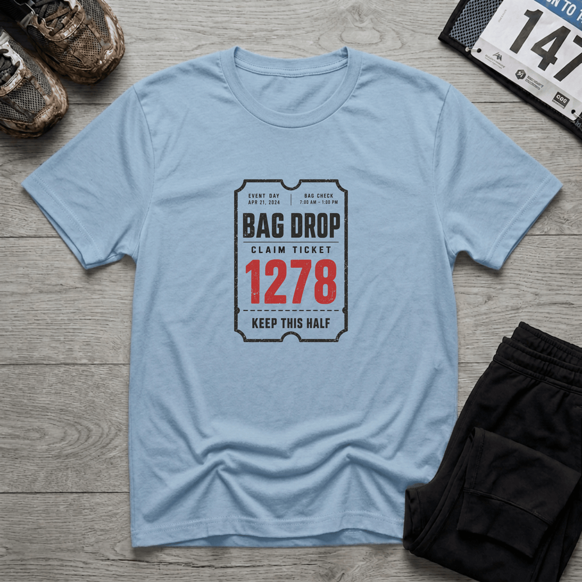 Bag Drop Claim Ticket T-Shirt