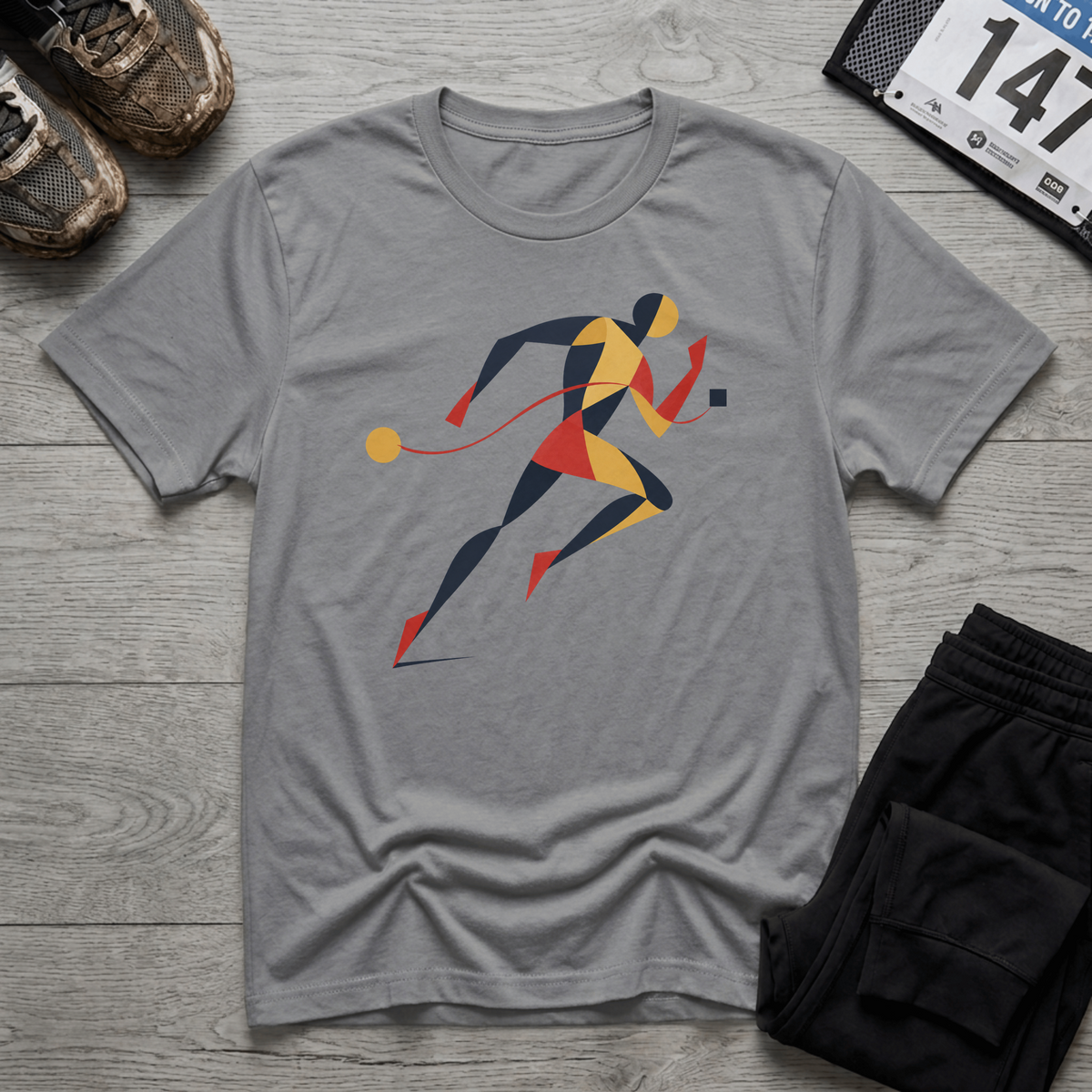 TFS mockup | Geometric Runner T-Shirt | Sport Grey | c65938534bfee203