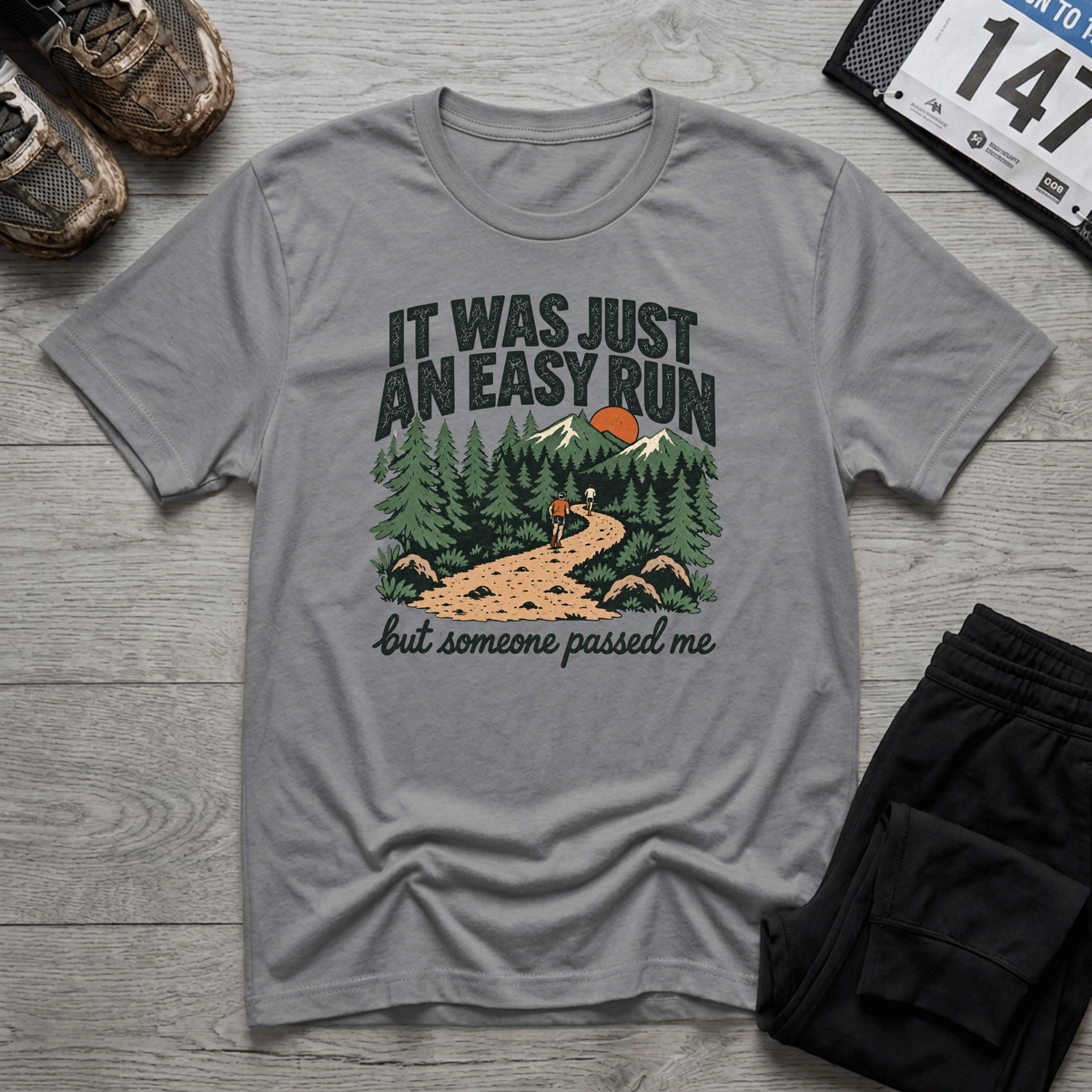 TFS mockup | Just an Easy Run T-Shirt | Sport Grey | 6b912b9d0729a5c1