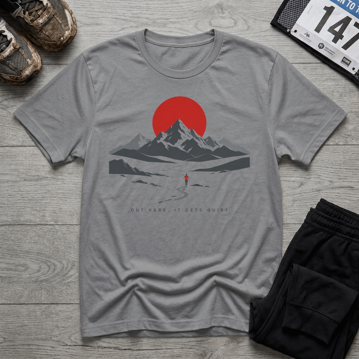 TFS mockup | Out Here It Gets Quiet T-Shirt | Sport Grey | c0bafb43af3ba00d