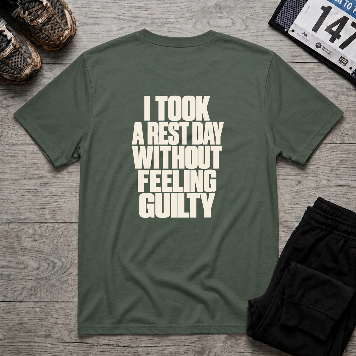 TFS mockup | Rest Day T-Shirt | Military Green | 0285107973b8fdbd