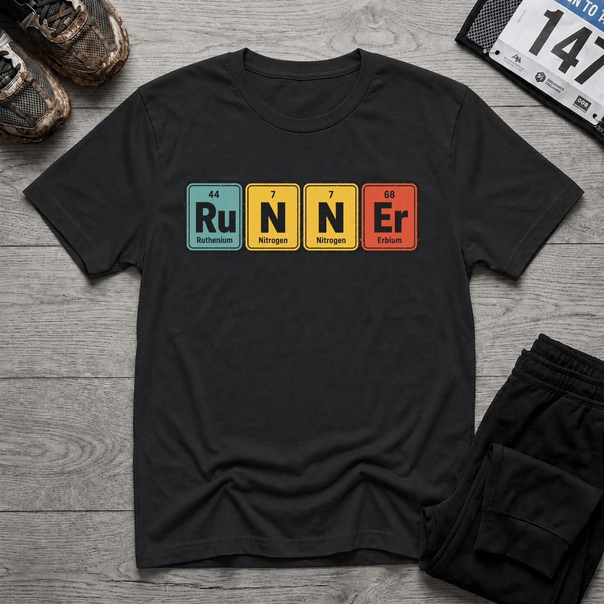 TFS mockup | Runner Periodic Table T-Shirt | Black | cbcf6523a5c0aaec