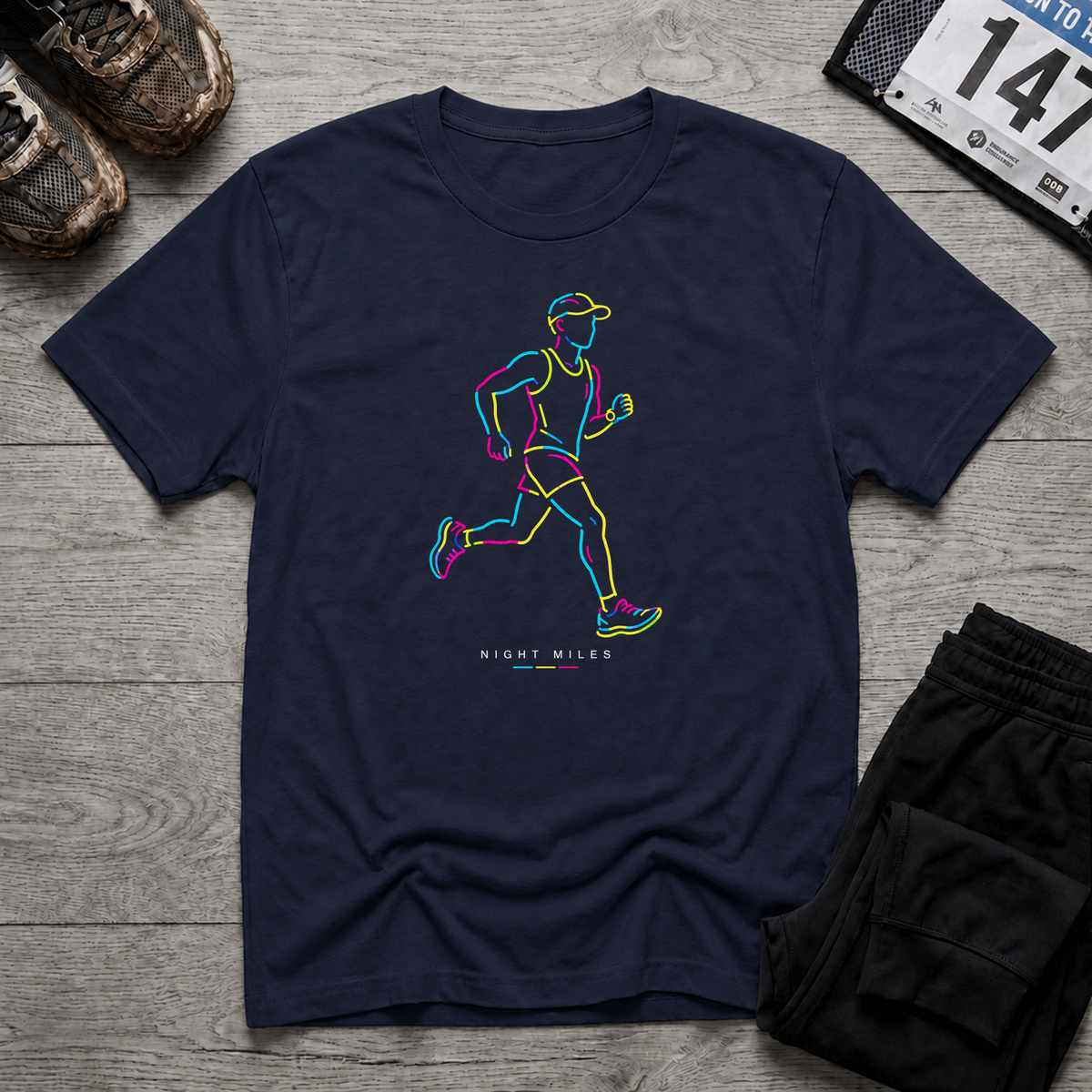TFS mockup | Night Miles T-Shirt | Navy | 0cc539931a2fd088