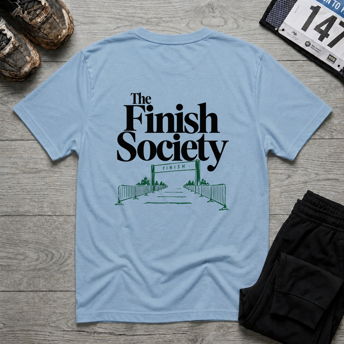 TFS mockup | Finish Society - Finish Chute T-Shirt | Light Blue | 88066bec6a92d8fa