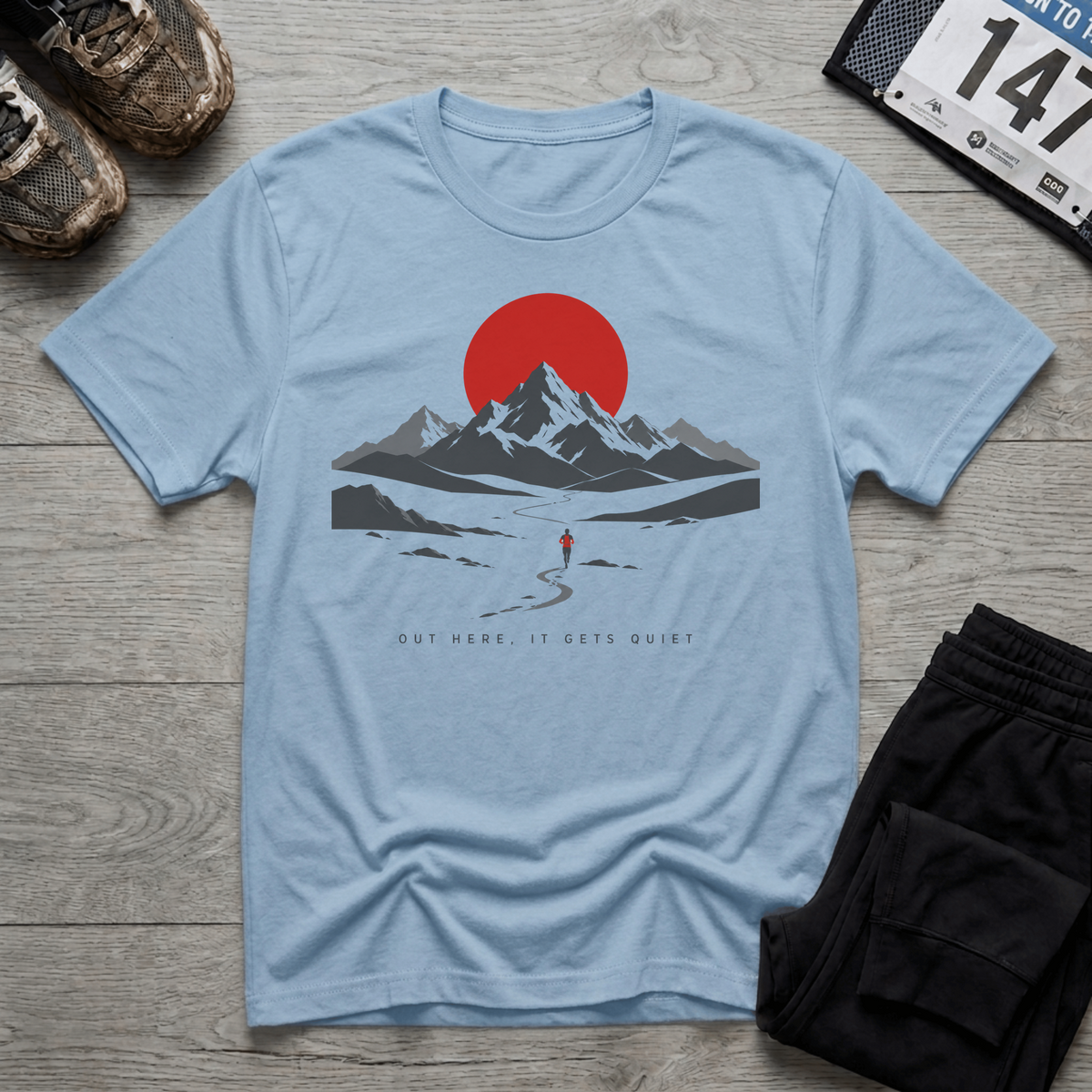 TFS mockup | Out Here It Gets Quiet T-Shirt | Light Blue | 454a10d2e31c61cf
