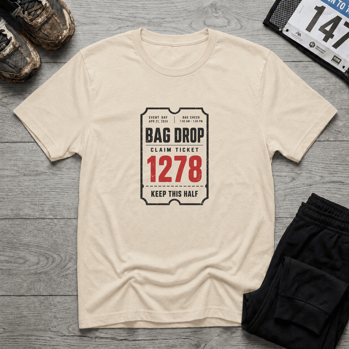 Bag Drop Claim Ticket T-Shirt