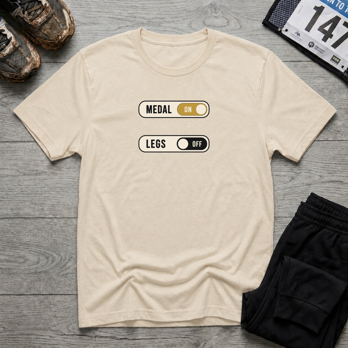 Medal On Legs Off T-Shirt