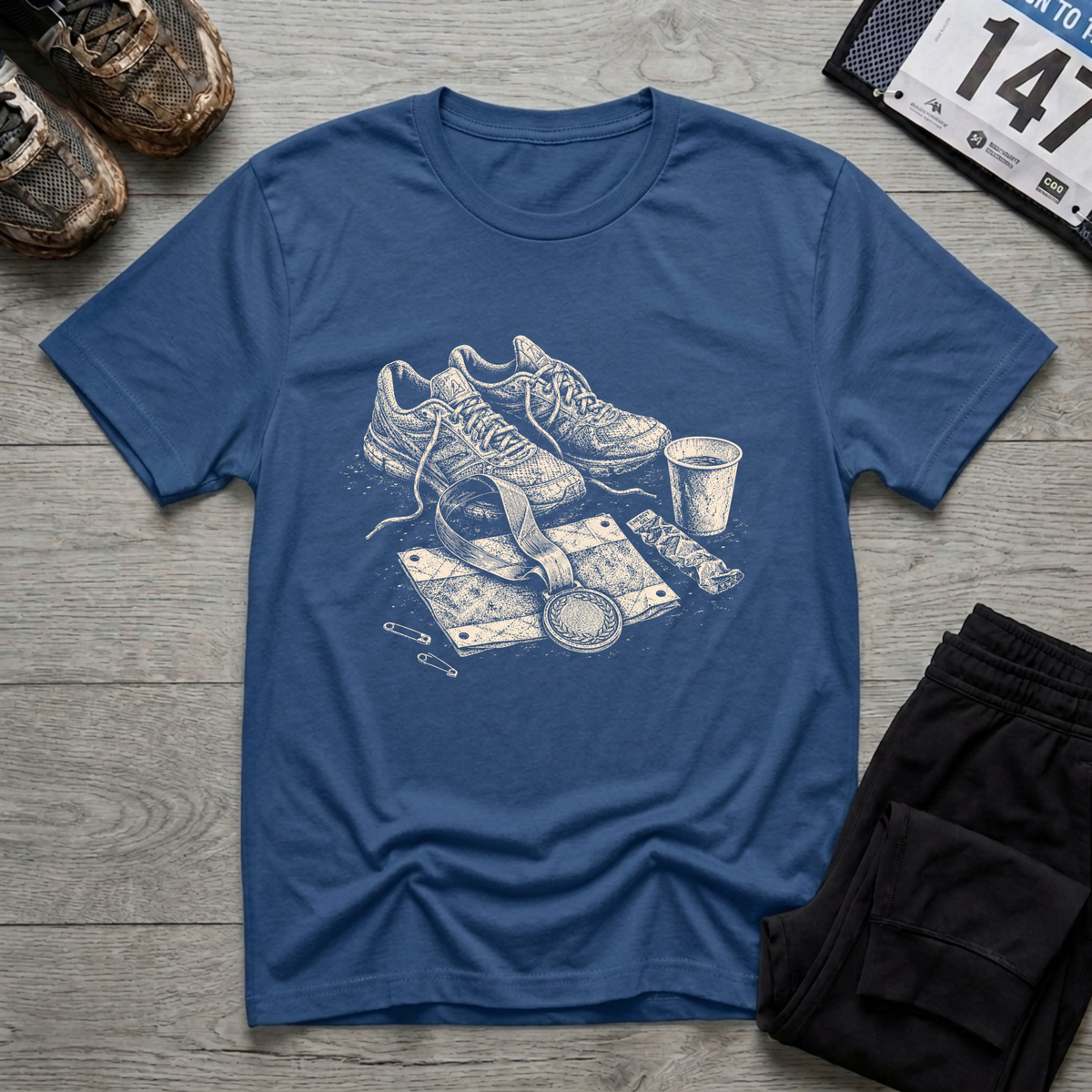 Medal and Shoe Realistic T-Shirt