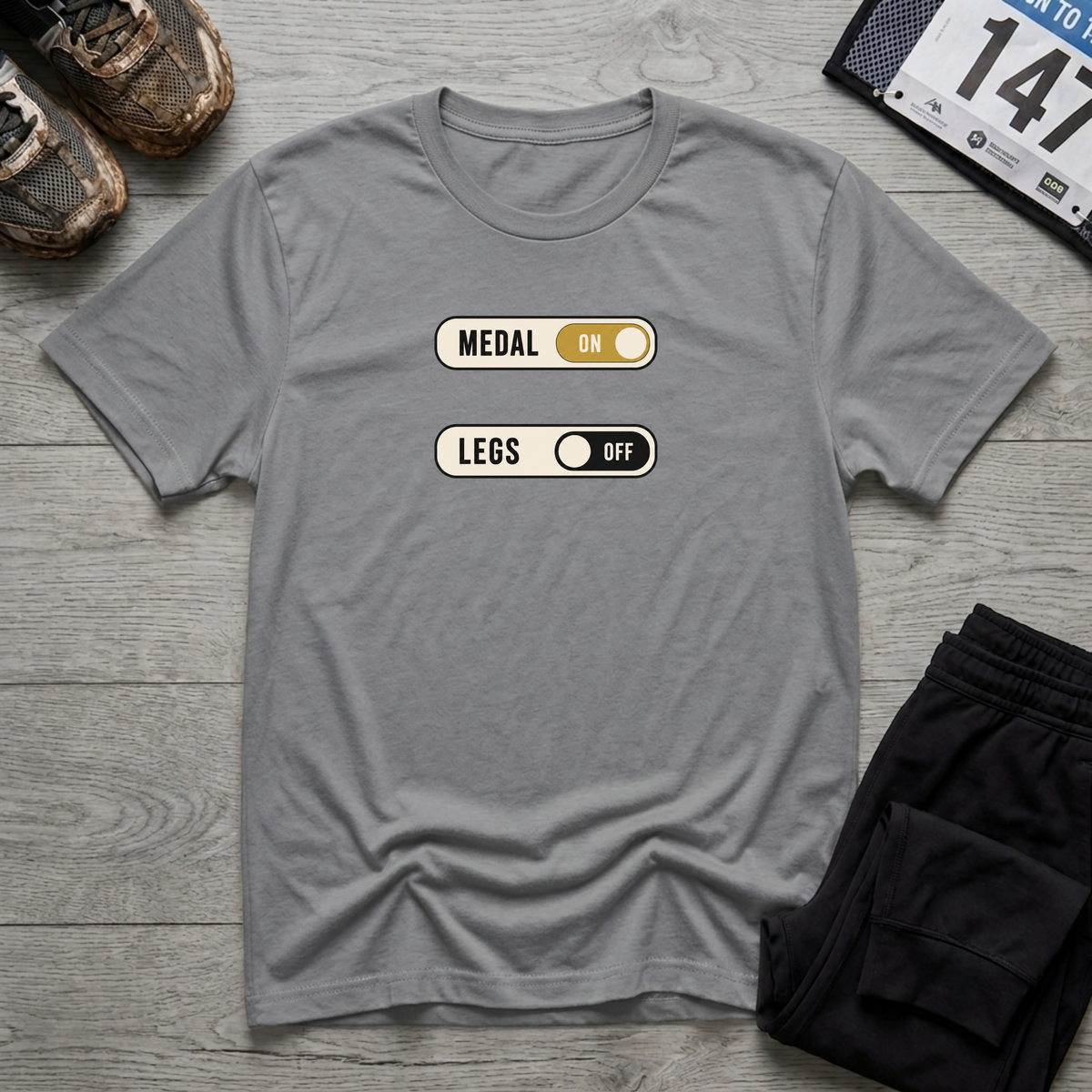 Medal On Legs Off T-Shirt