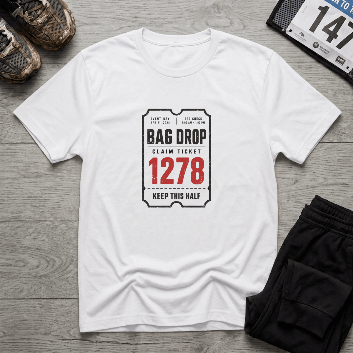 Bag Drop Claim Ticket T-Shirt
