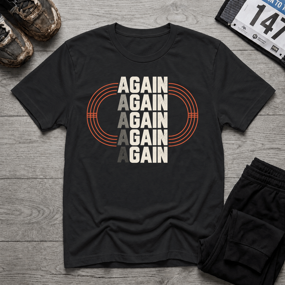 TFS mockup | Again and Again T-Shirt | Black | c628cbb0f73b55fb
