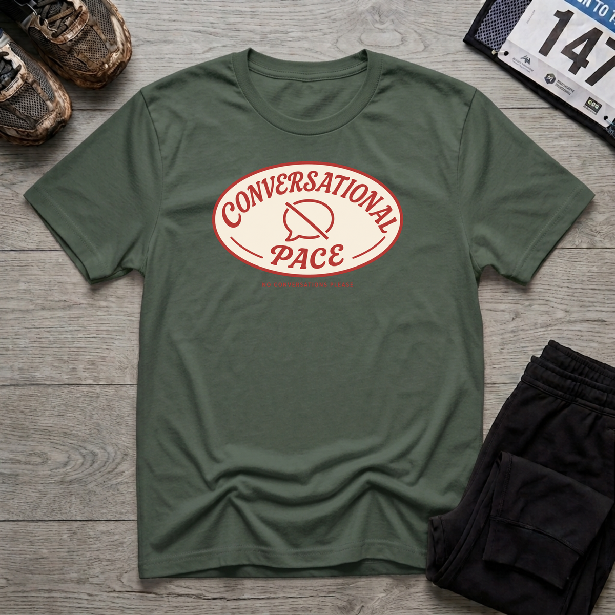 Conversational Pace T-Shirt - Military Green