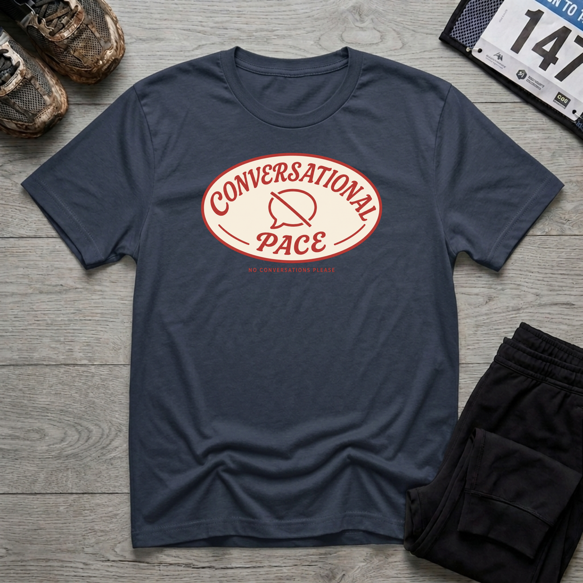 Conversational Pace T-Shirt - Navy