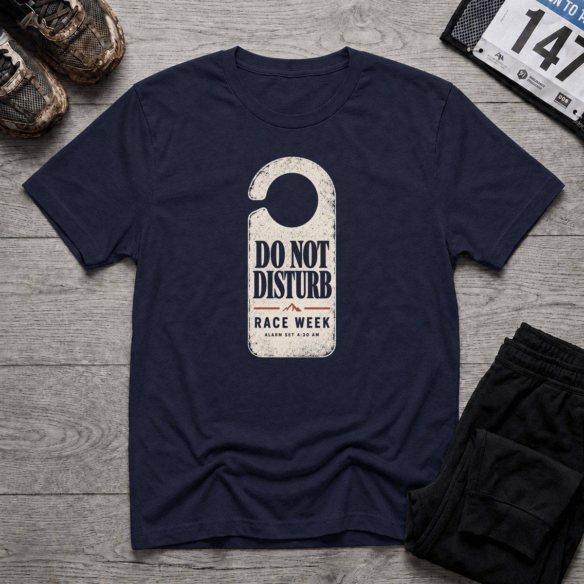 TFS mockup | Do Not Disturb Race Week T-Shirt | Navy | d5e17c5926bfd2b4