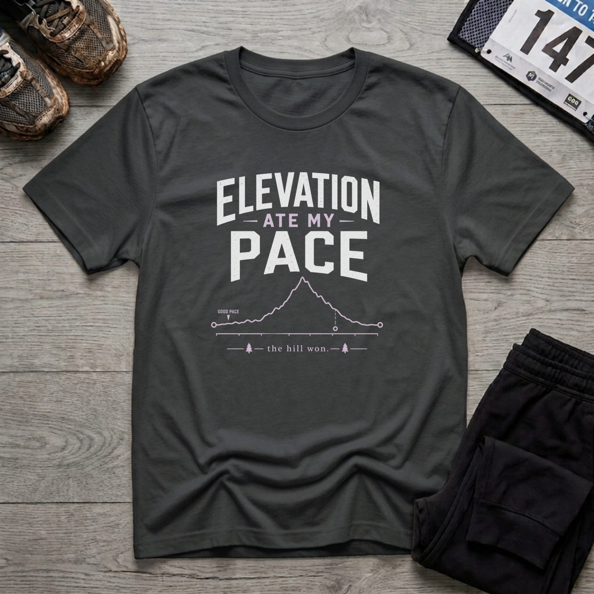 Elevation Ate My Pace T-Shirt - Black