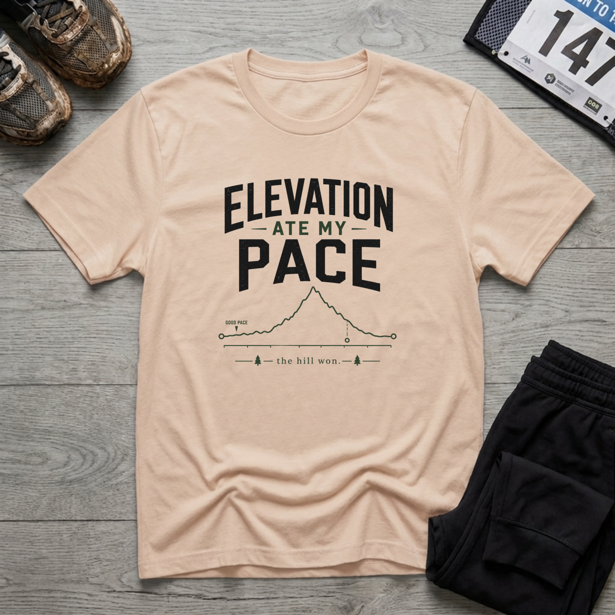 Elevation Ate My Pace T-Shirt - Natural