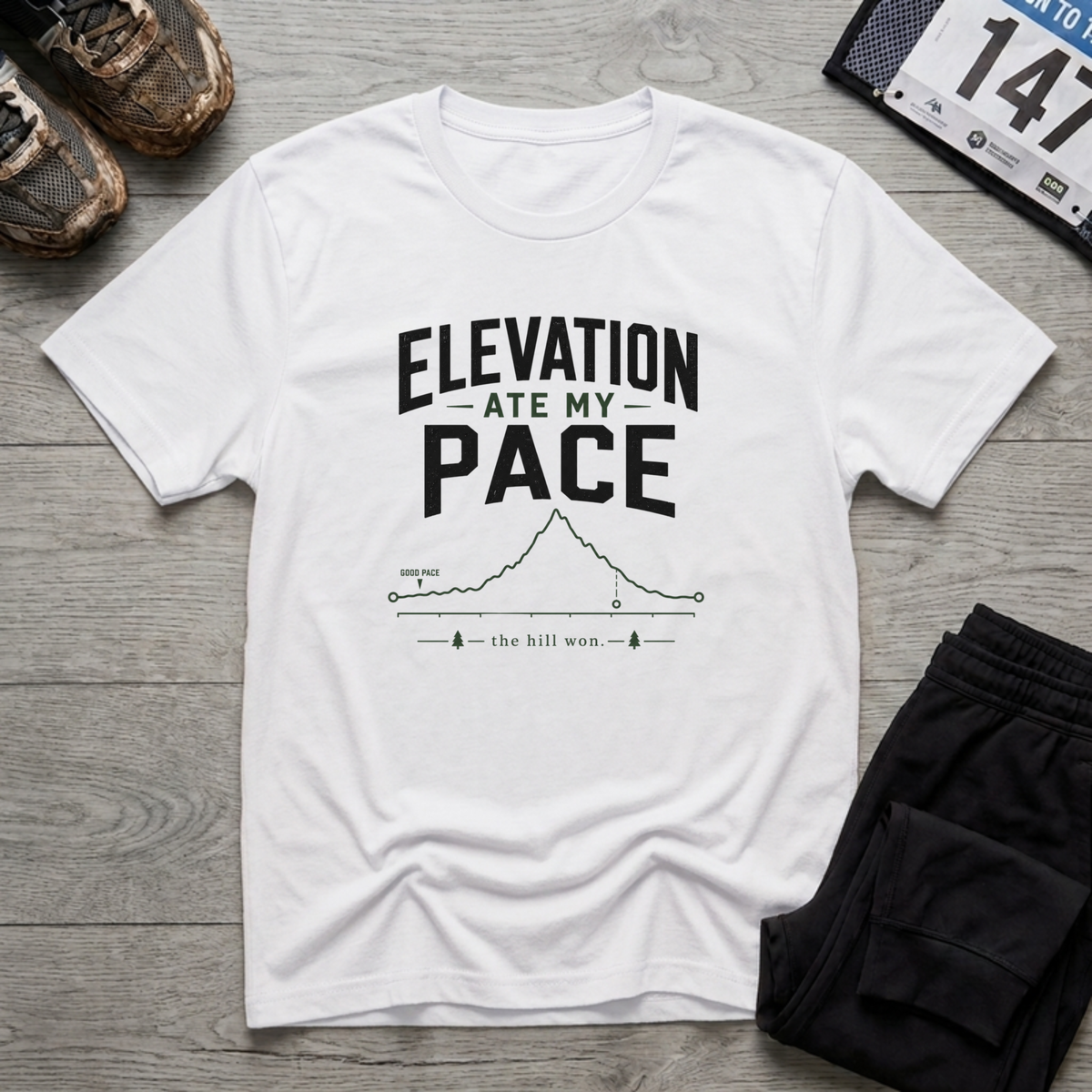 Elevation Ate My Pace T-Shirt - White