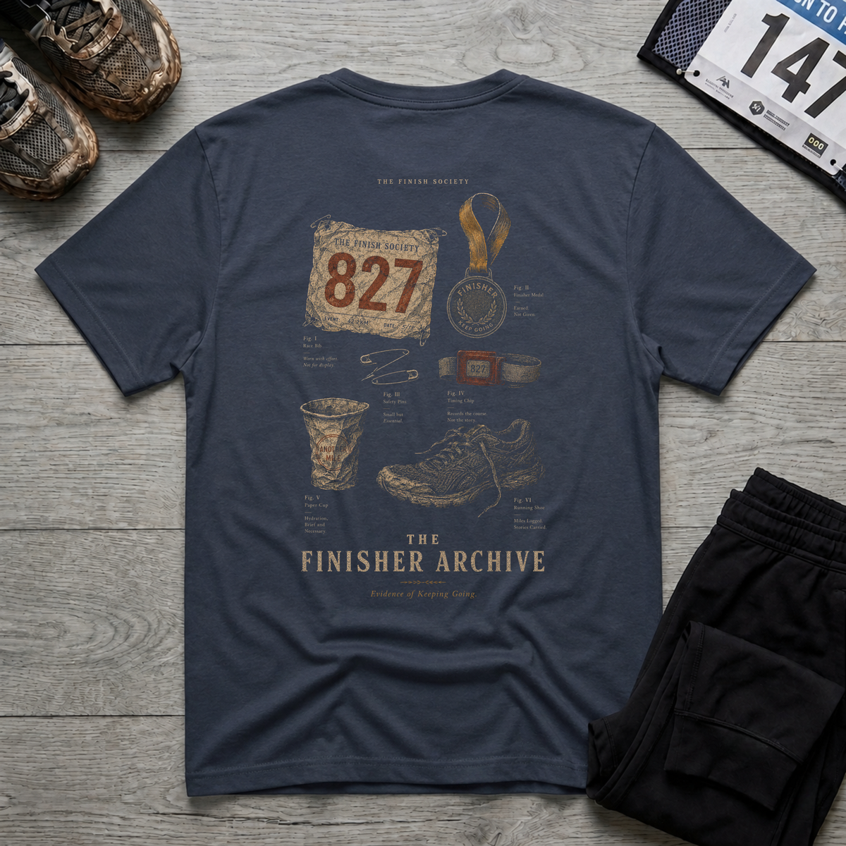 Finisher Archive T-Shirt - Navy