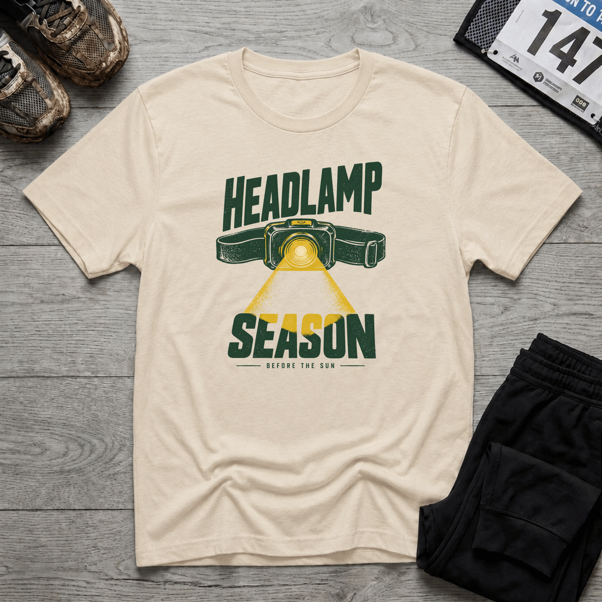 TFS mockup | Headlamp Season T-Shirt | Natural | 9253bcb9194fedd6