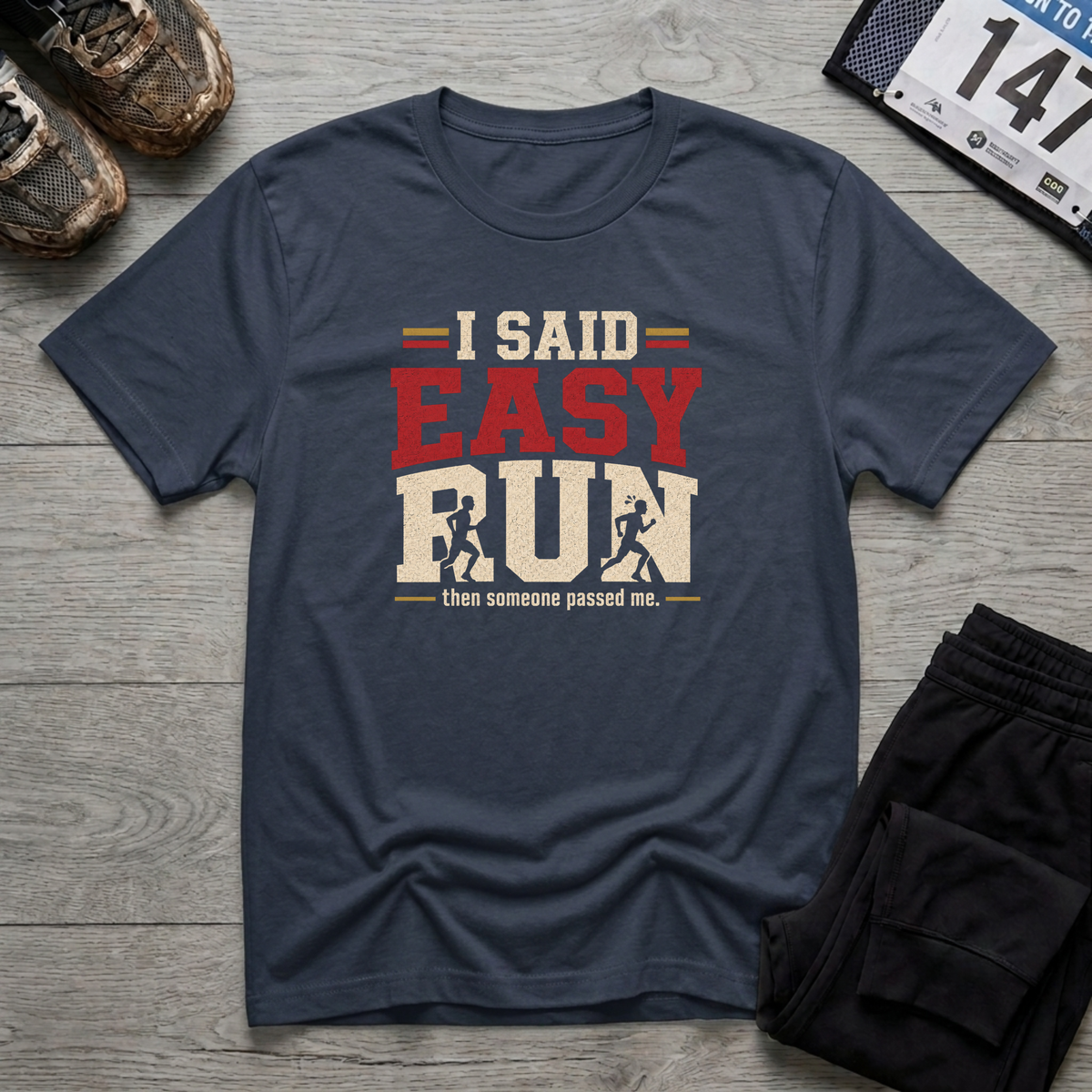 I Said Easy Run T-Shirt - Navy