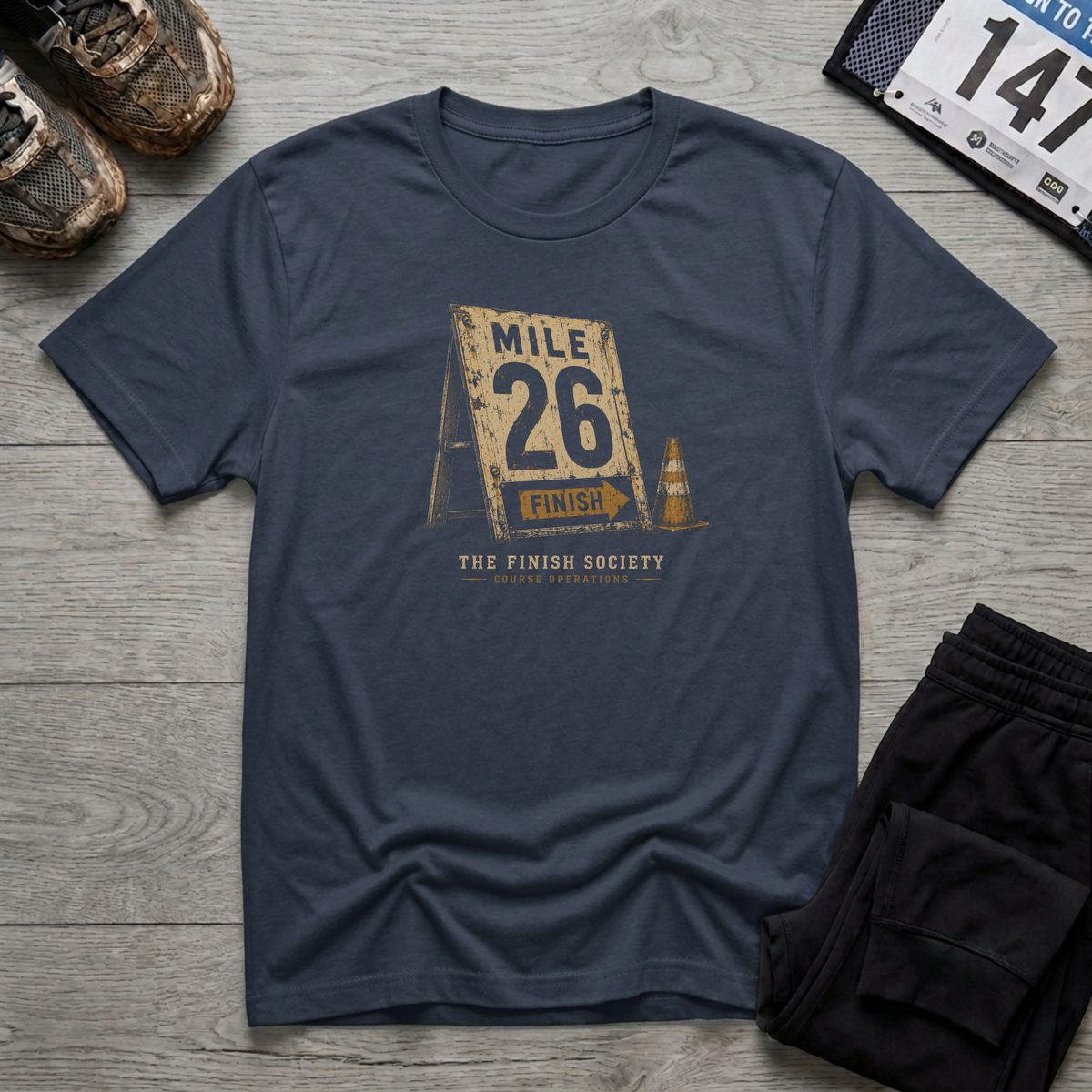 Mile 26 T-Shirt - Navy