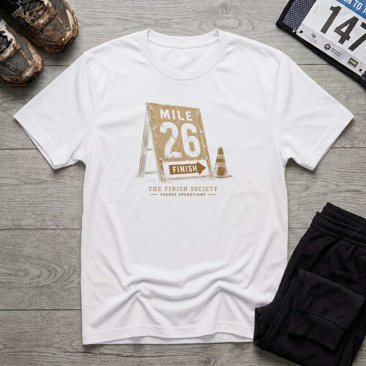 Mile 26 T-Shirt - White