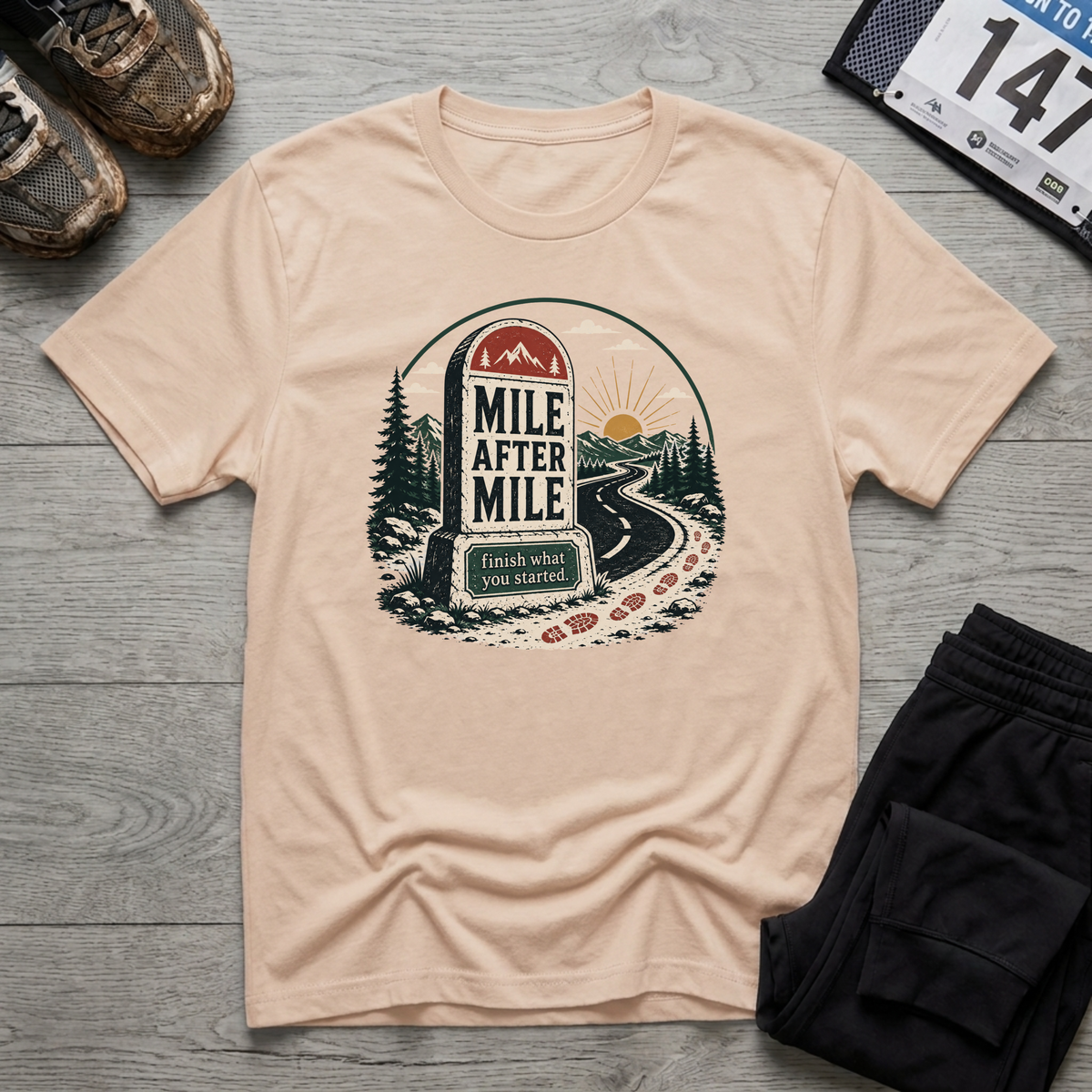 Mile After Mile T-Shirt - Natural