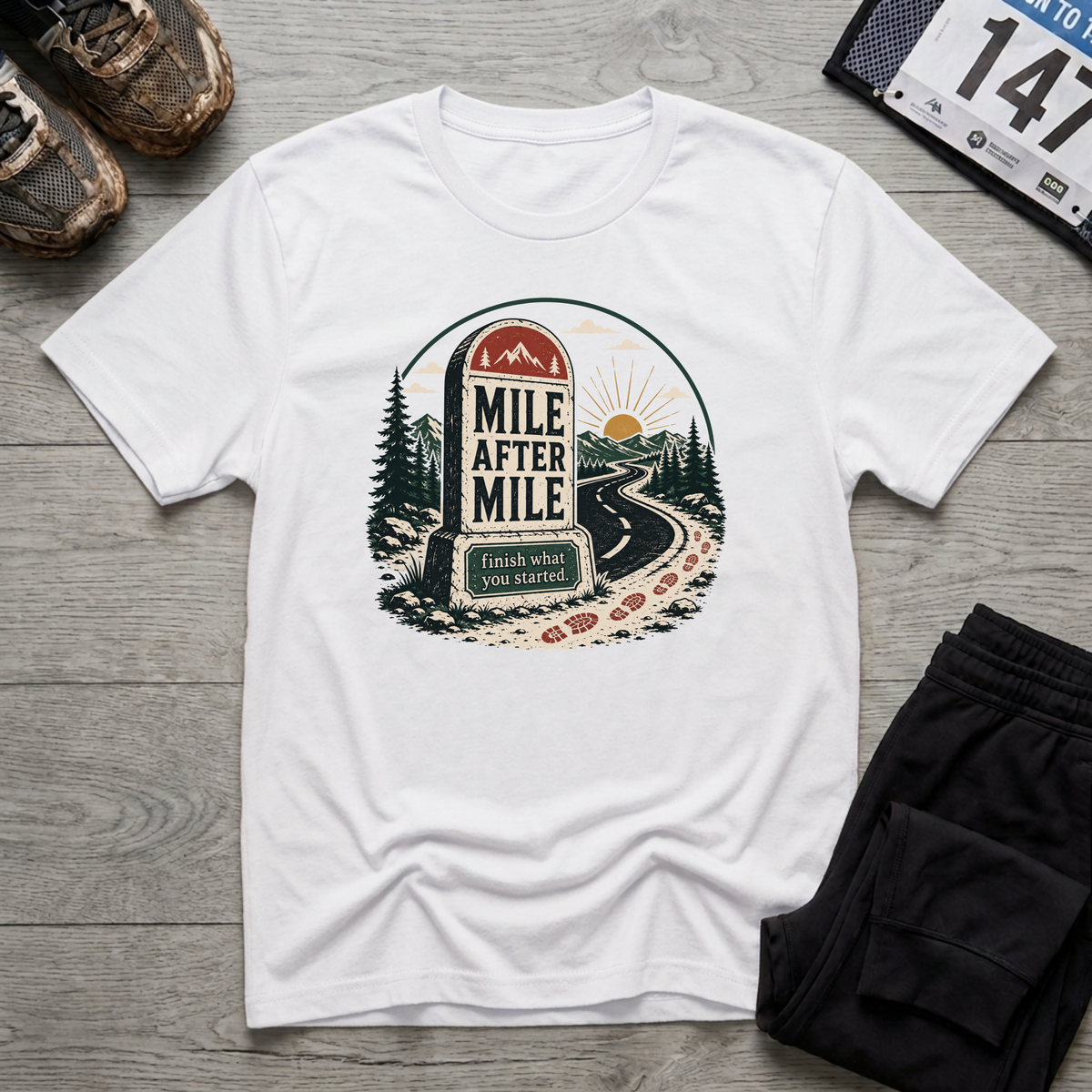 Mile After Mile T-Shirt - White