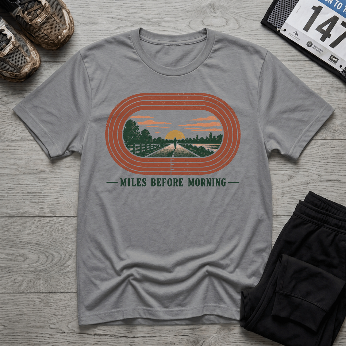 TFS mockup | Miles Before Morning T-Shirt | Sport Grey | 49da69a1805bc0bc