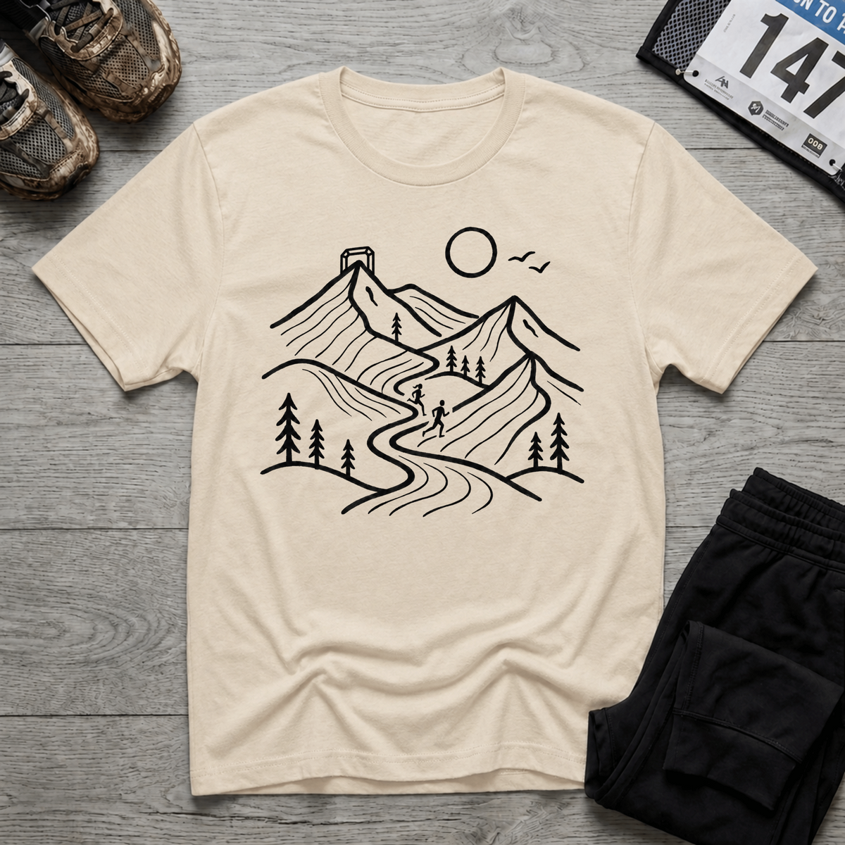 TFS mockup | Mountain Trail Race T-Shirt | Natural | 4f3da5dc1d73959f