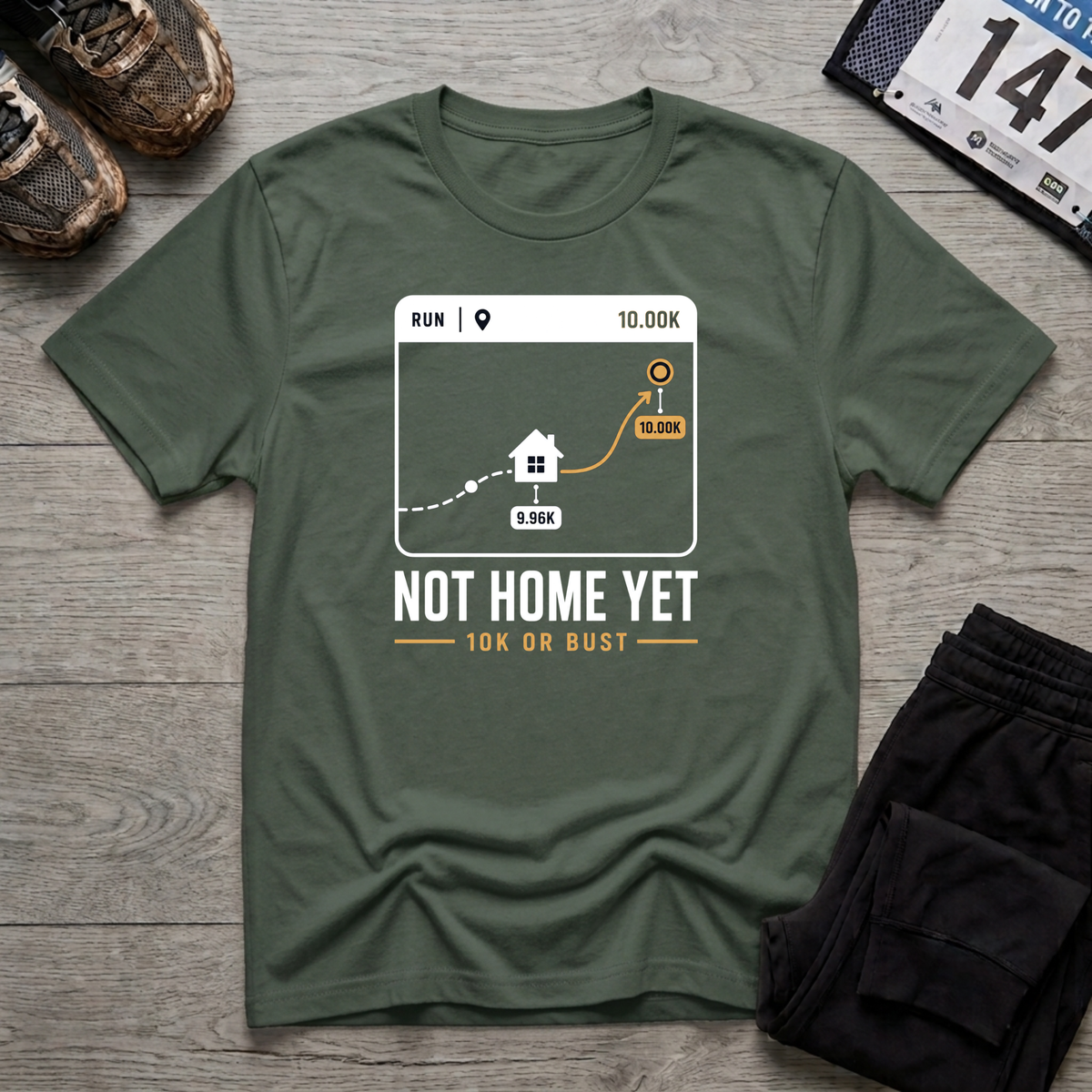 Not Home Yet T-Shirt - Military Green