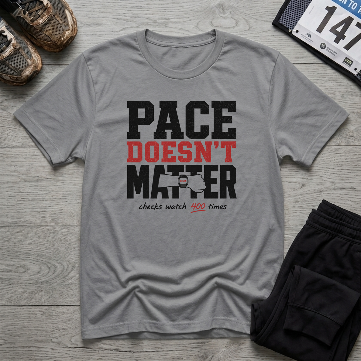 Pace Doesn't Matter T-Shirt - Sport Grey