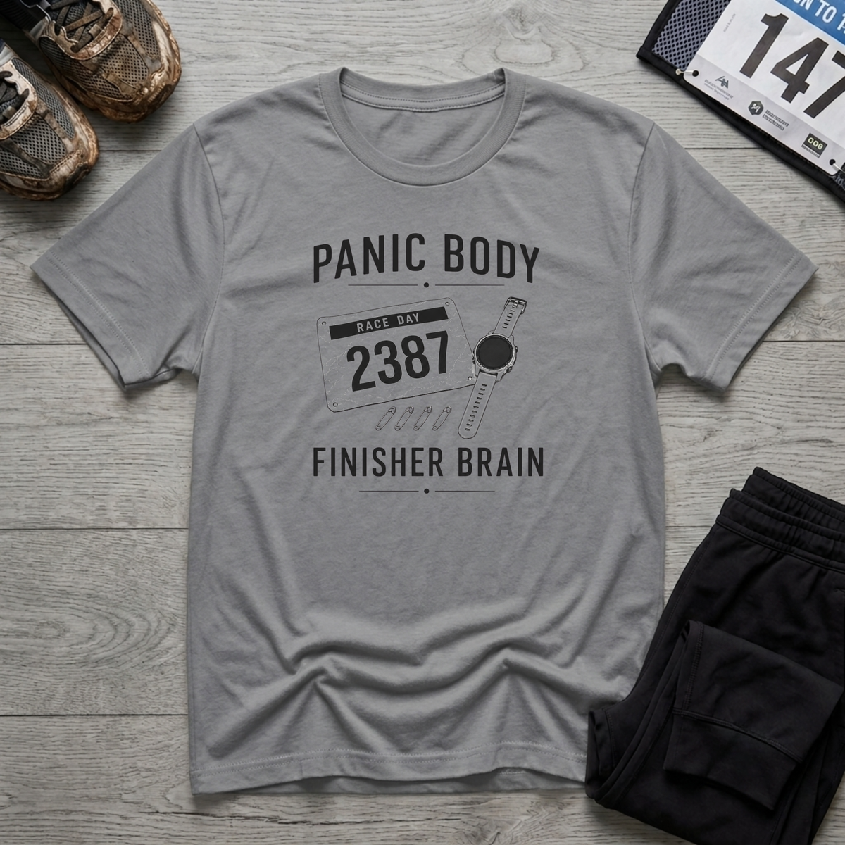 Panic Body Finisher Brain T-Shirt - Sport Grey