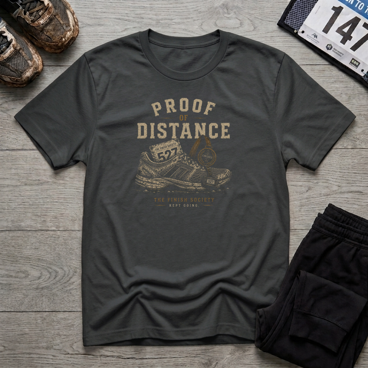 Proof of Distance T-Shirt - Black