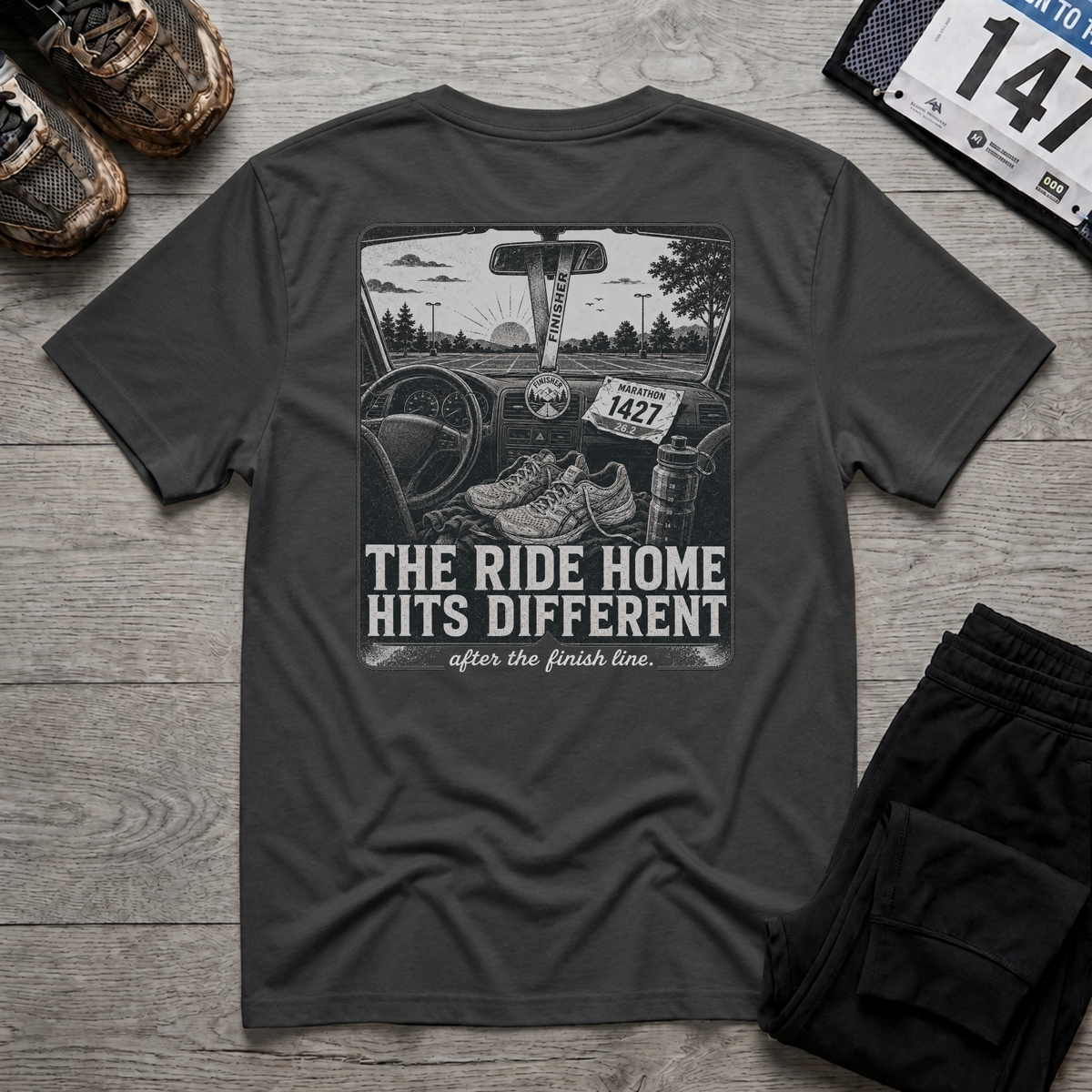 Ride Home Hits Different T-Shirt - Black