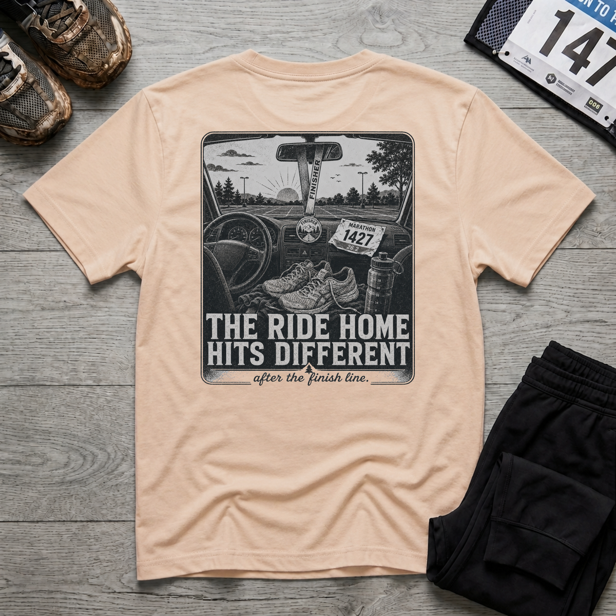 Ride Home Hits Different T-Shirt - Natural