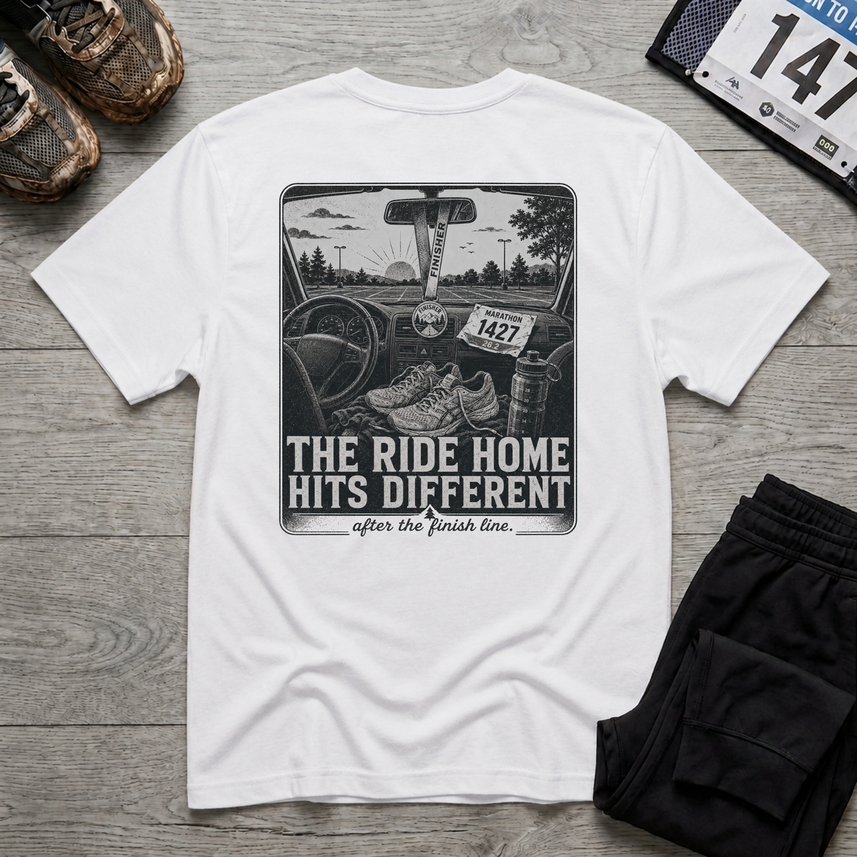 Ride Home Hits Different T-Shirt - White