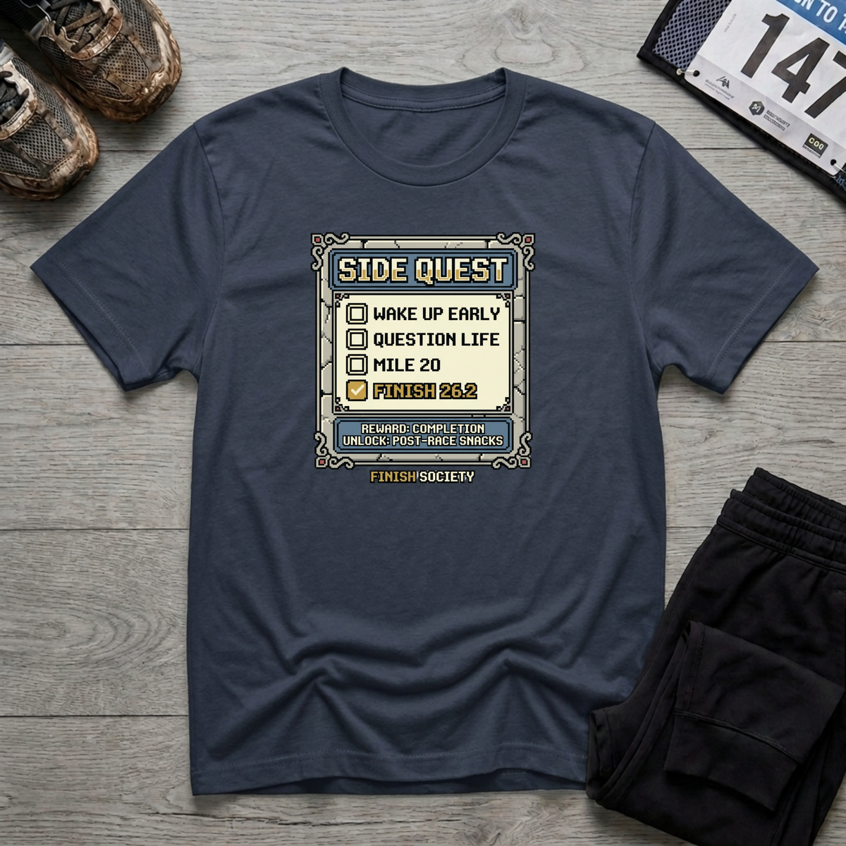 Side Quest T-Shirt - Navy