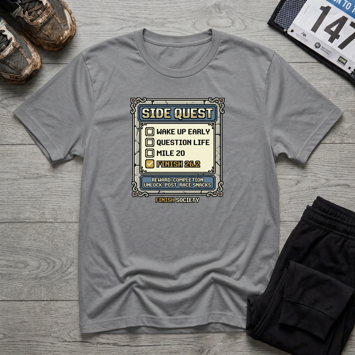 Side Quest T-Shirt - Sport Grey