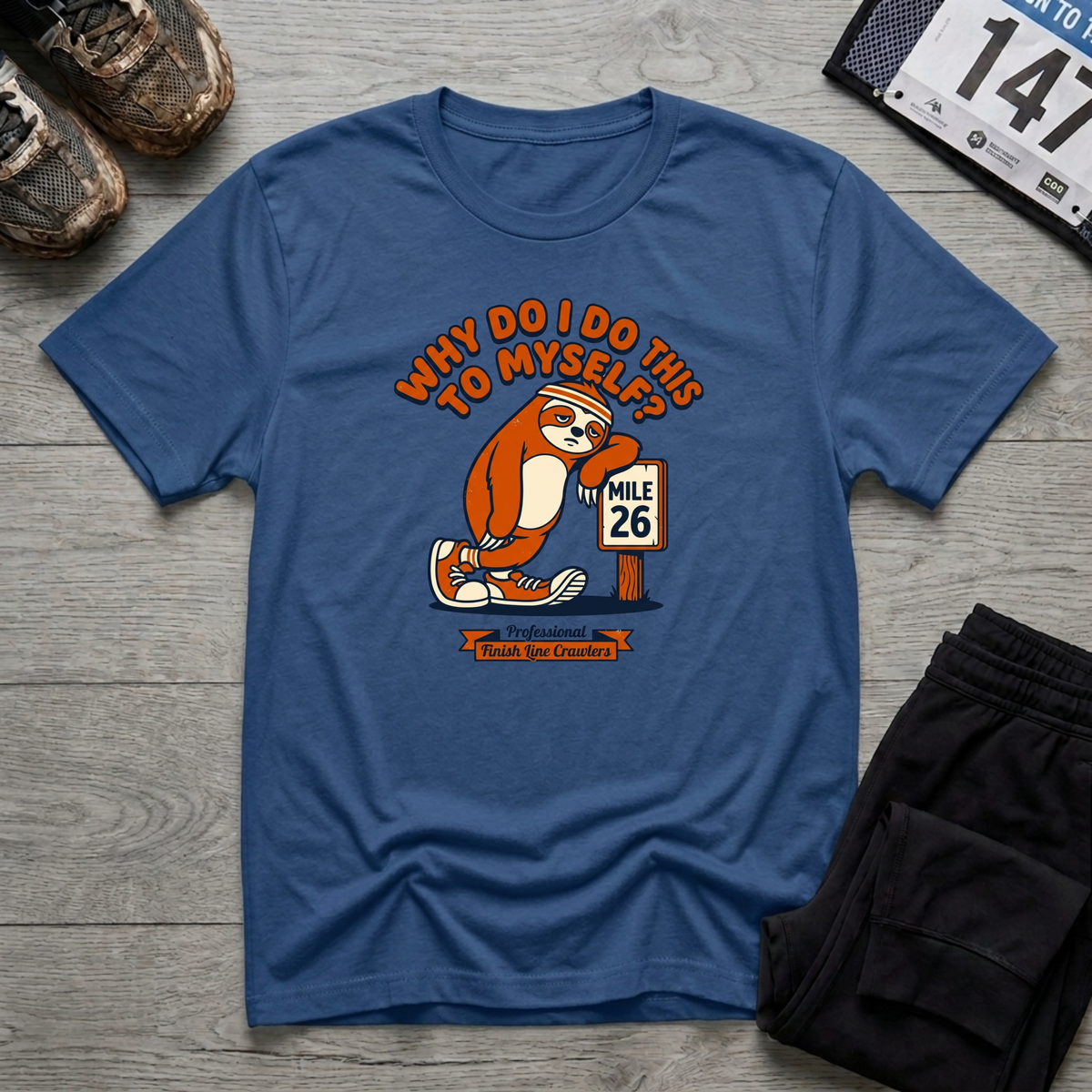 Sloth Runner T-Shirt - Royal