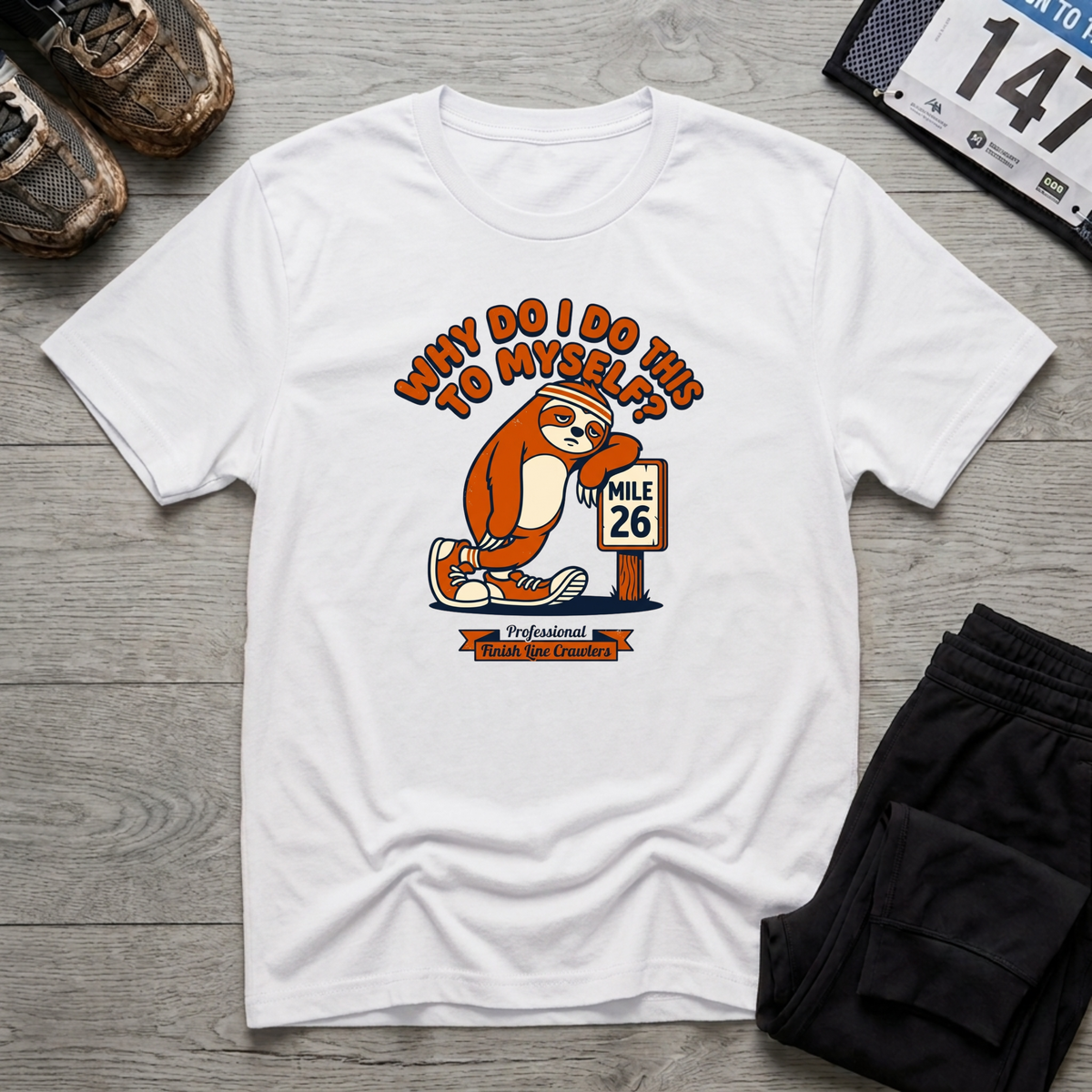 Sloth Runner T-Shirt - White