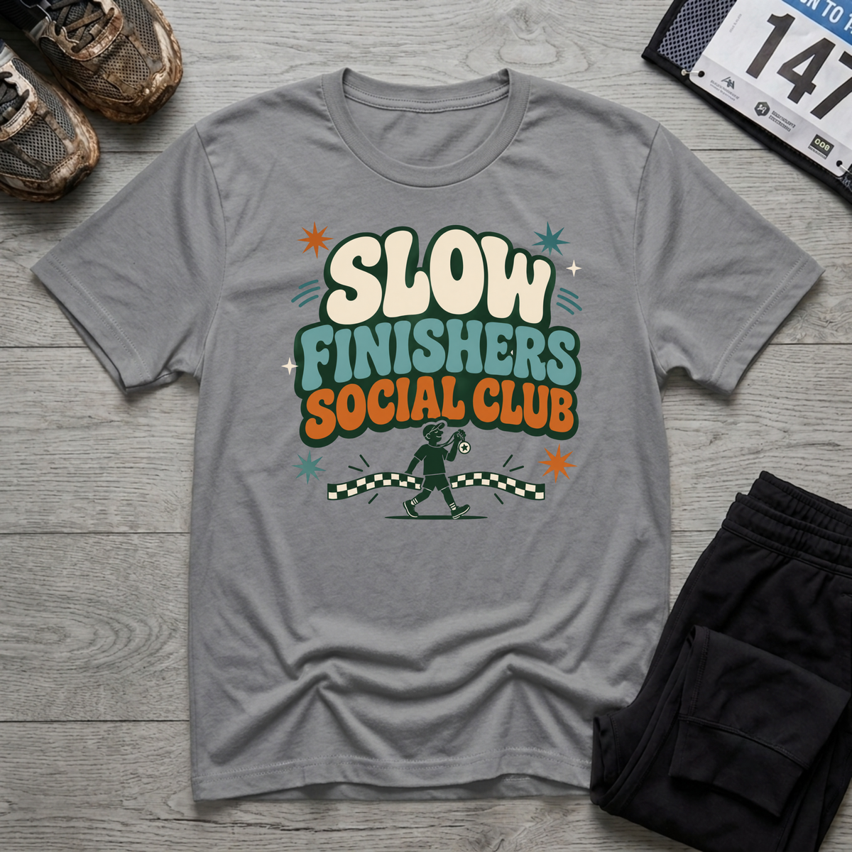 Slow Finishers T-Shirt - Sport Grey