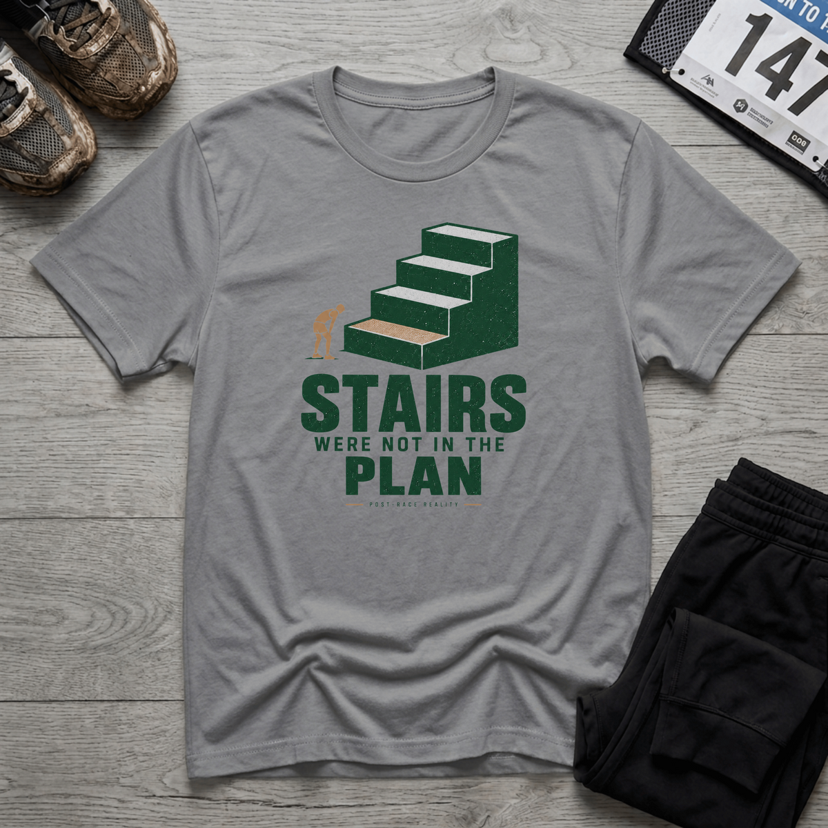 TFS mockup | Stairs Were Not In The Plan T-Shirt | Sport Grey | 69d5bd4b42a74285