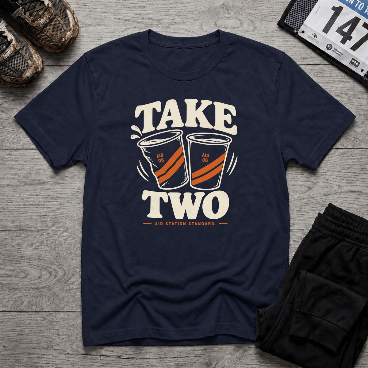 TFS mockup | Take Two T-Shirt | Navy | a2fac2a9d3e41884