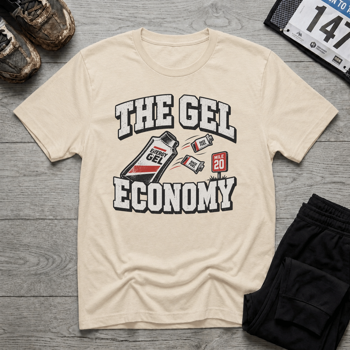 TFS mockup | The Gel Economy T-Shirt | Natural | 7f0995e2451aba1a
