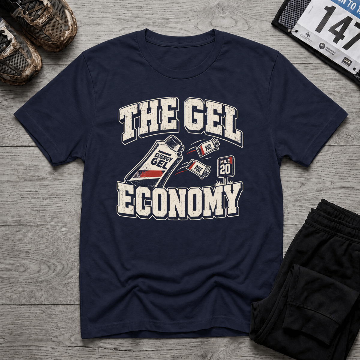TFS mockup | The Gel Economy T-Shirt | Navy | 040a093fe22c554c