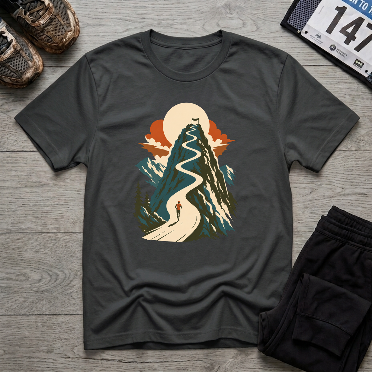 Uphill Finisher T-Shirt - Black