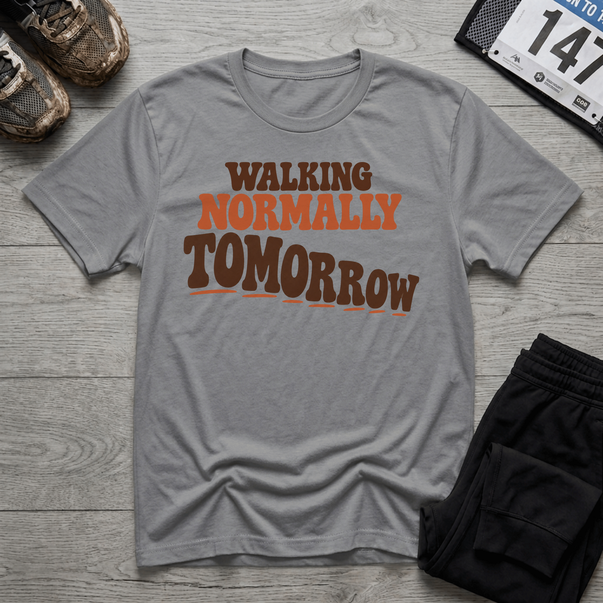 TFS mockup | Walking Normally Tomorrow T-Shirt | Sport Grey | 0519e2859022b9f0